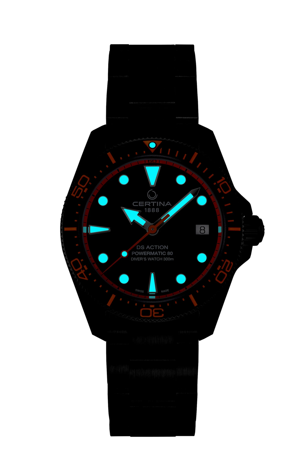 Certina DS Action Diver 38mm Black Dial Men's Watch C0488073305102