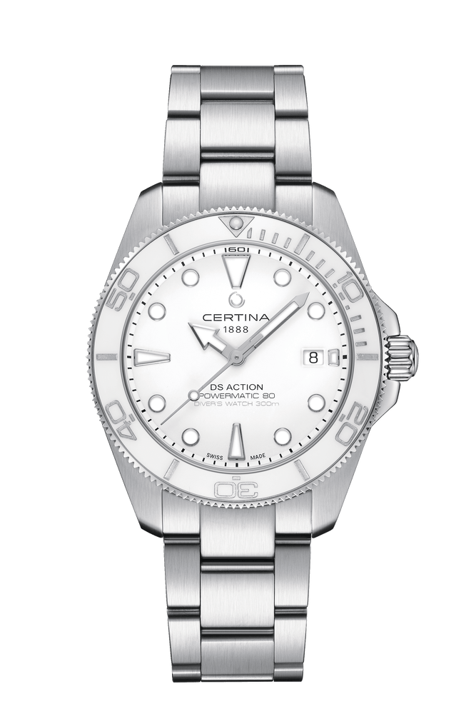 Certina DS Action Diver 40.5mm White Dial Men's Watch C0484071101100