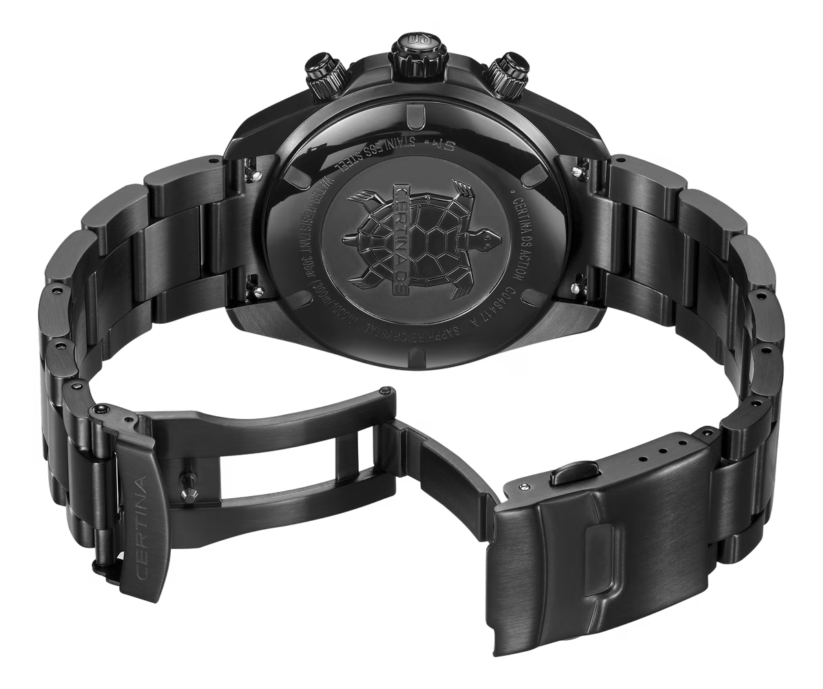 Certina DS Action Chrono 42mm Black Carbon Dial Men's Watch C0484173320100