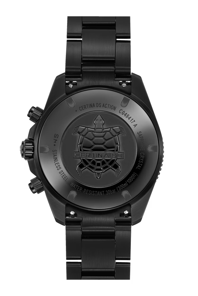 Certina DS Action Chrono 42mm Black Carbon Dial Men's Watch C0484173320100