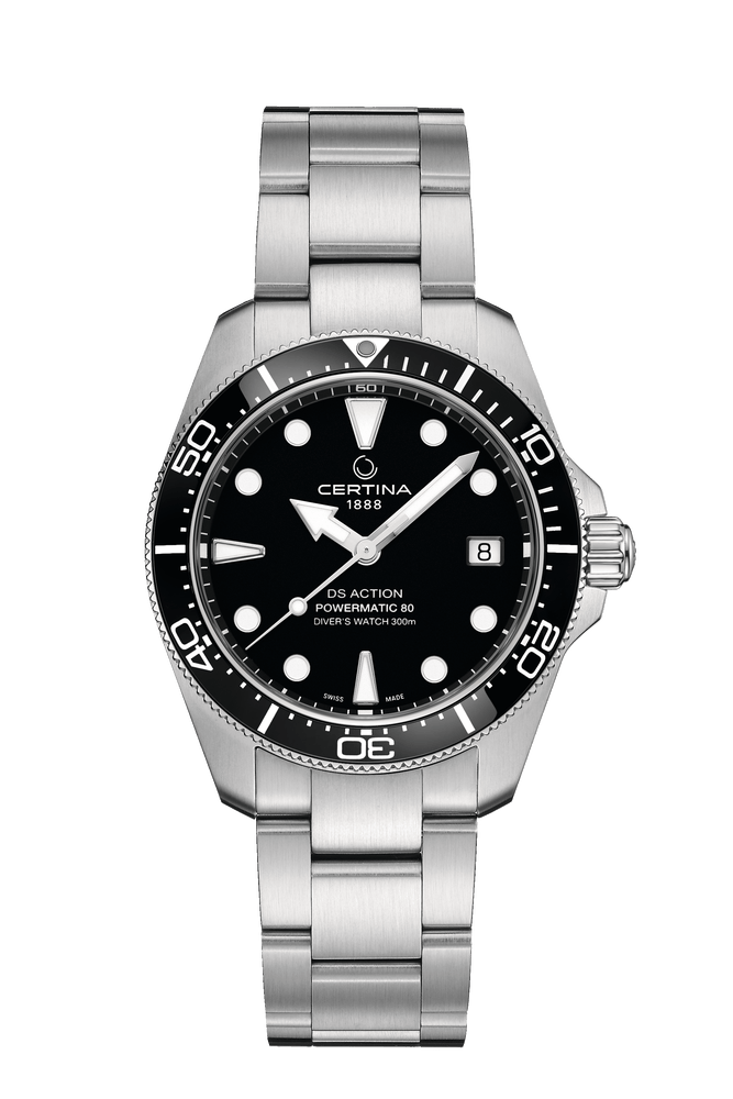 Certina DS Action Diver 38mm Powermatic 80 Black Dial Men's Watch C0488071105100