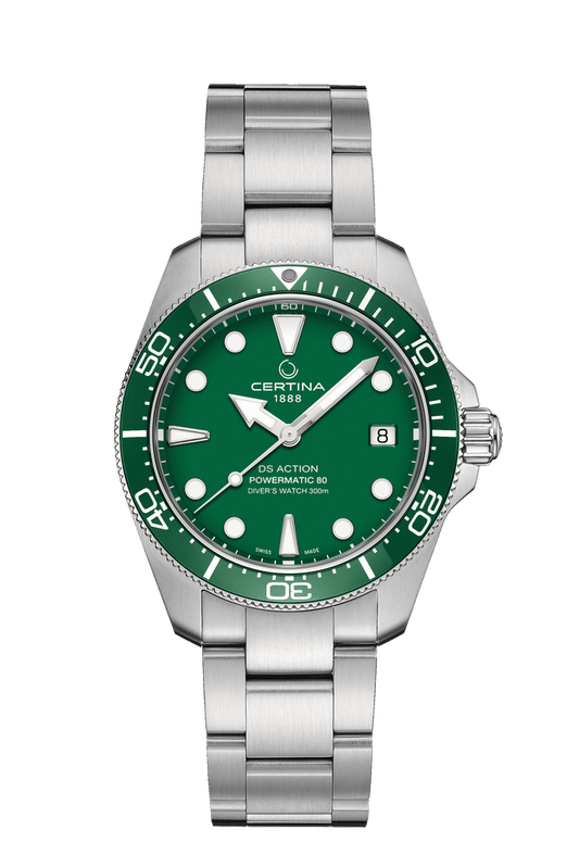 Certina DS Action Diver 38mm Powermatic 80 Green Dial Men's Watch C0488071109100
