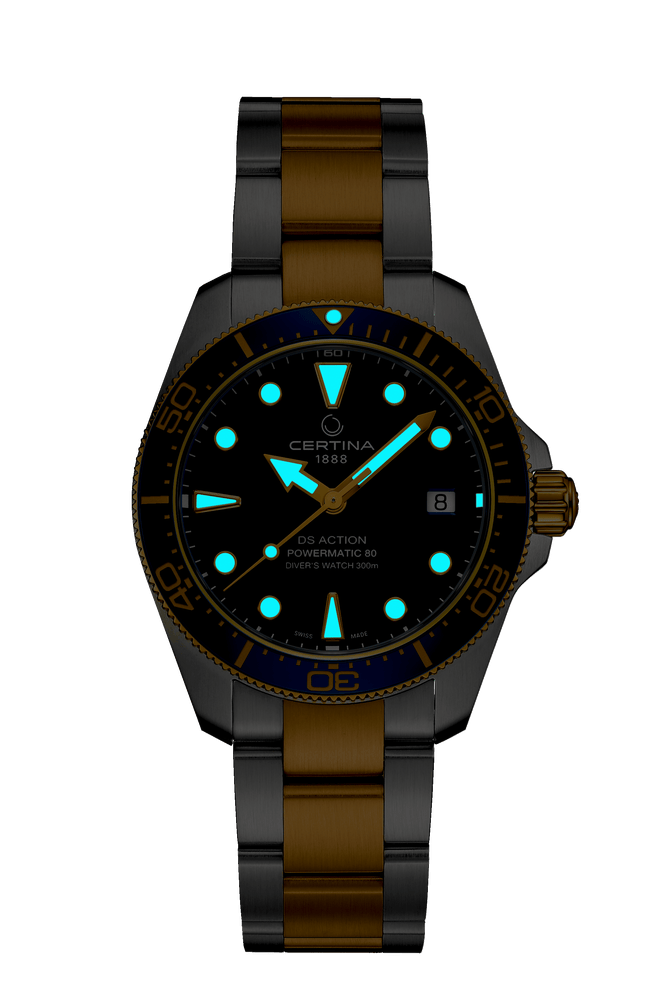 Certina DS Action Diver 38mm Powermatic 80 Blue Dial Men's Watch C0488072204100