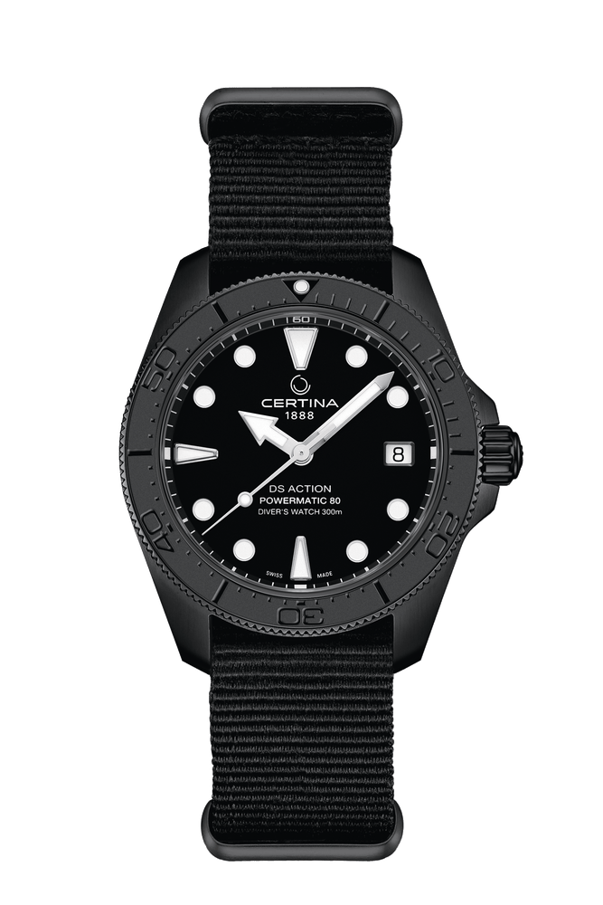 Certina DS Action Diver 38mm Powermatic 80 Black Dial Men's Watch C0488073805100