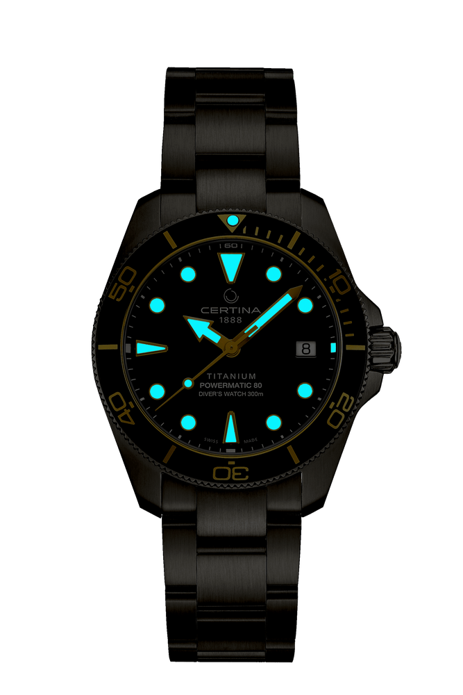 Certina DS Action Diver 38mm Powermatic 80 Black Dial Men's Watch C0488074405100