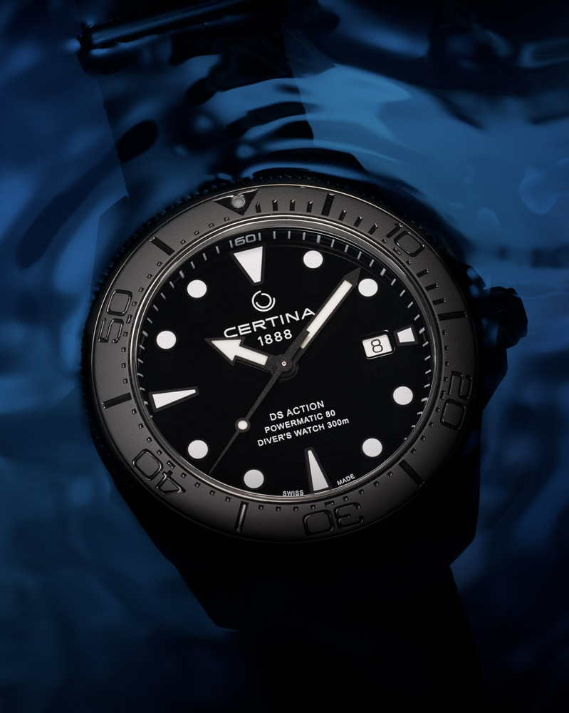 Certina DS Action Diver 43mm Powermatic 80 Black Dial Men's Watch C0326073805100