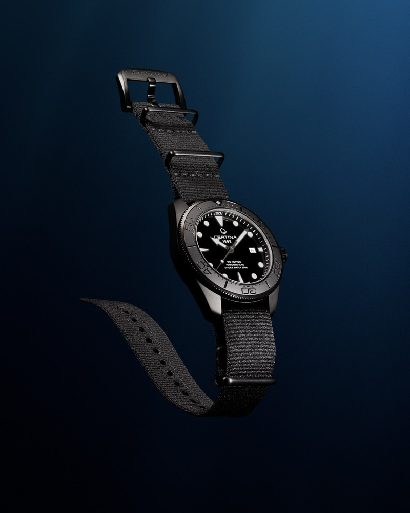 Certina DS Action Diver 43mm Powermatic 80 Black Dial Men's Watch C0326073805100