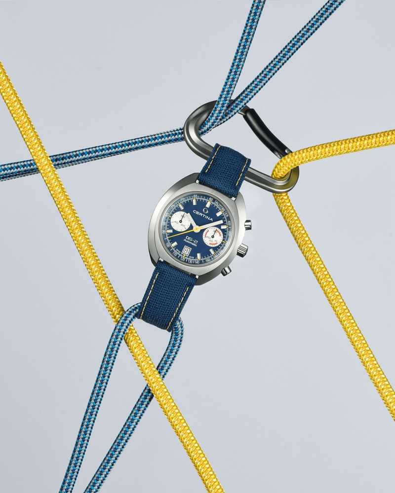Certina DS-2 Chronograph Automatic 43.36mm Blue Dial Men's Watch C0244621804100