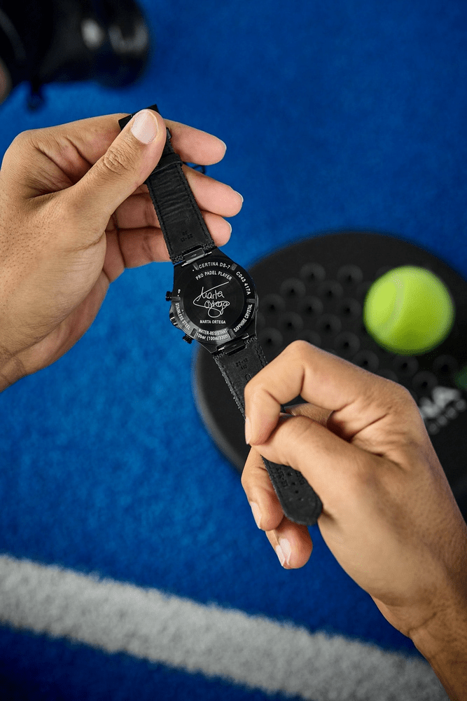 Certina DS-7 Chronograph Padel Edition by Marta Ortega 41mm Black Dial Men's Watch C0434173820110