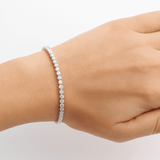 5ct Lab Grown Diamond Tennis Bracelet – 14K White Gold – E-F / VS – 7" – Box Clasp