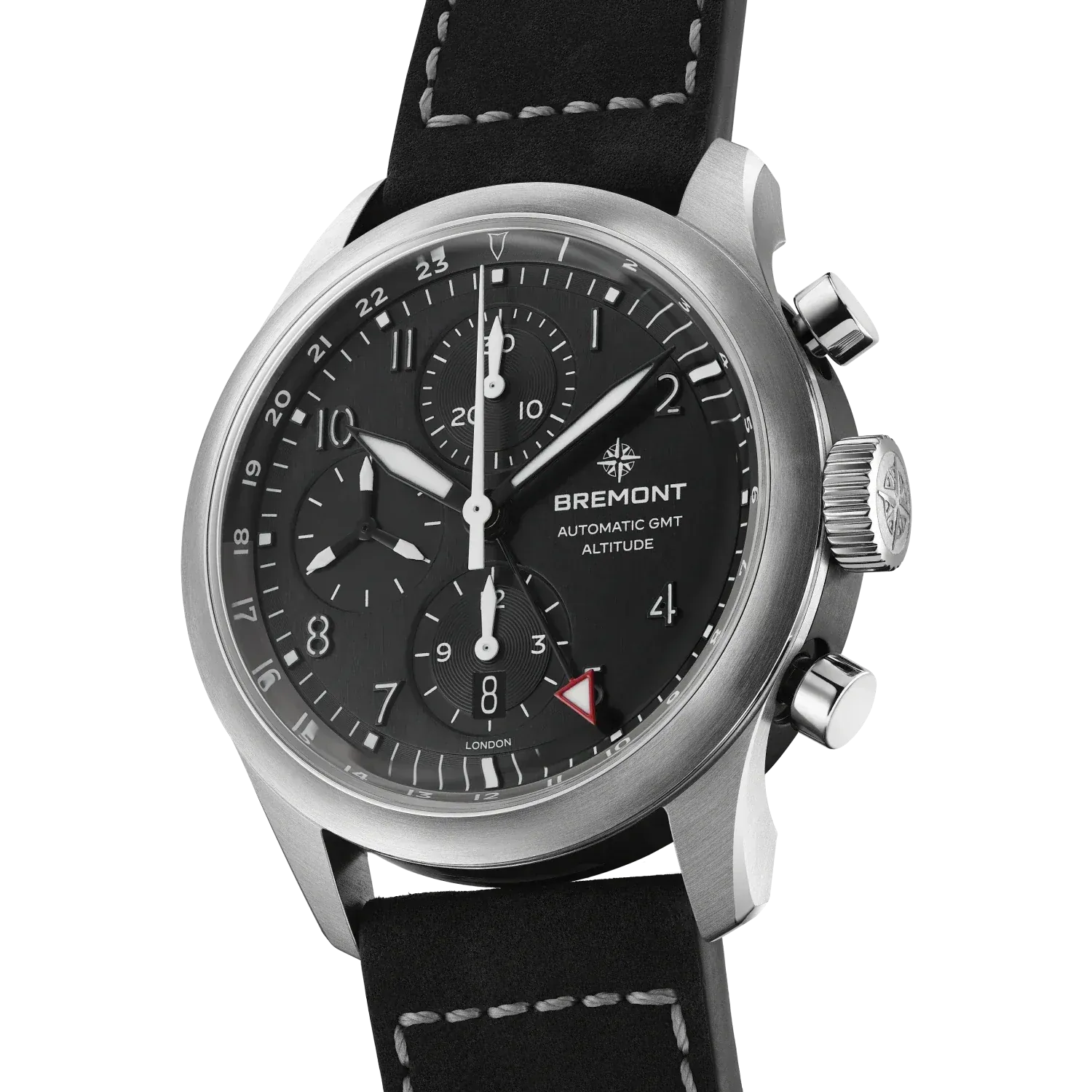 Bremont Altitude Chronograph GMT 42mm Black Dial Steel Men's Watch ALT42-CHR-G-SS-BK-L-S