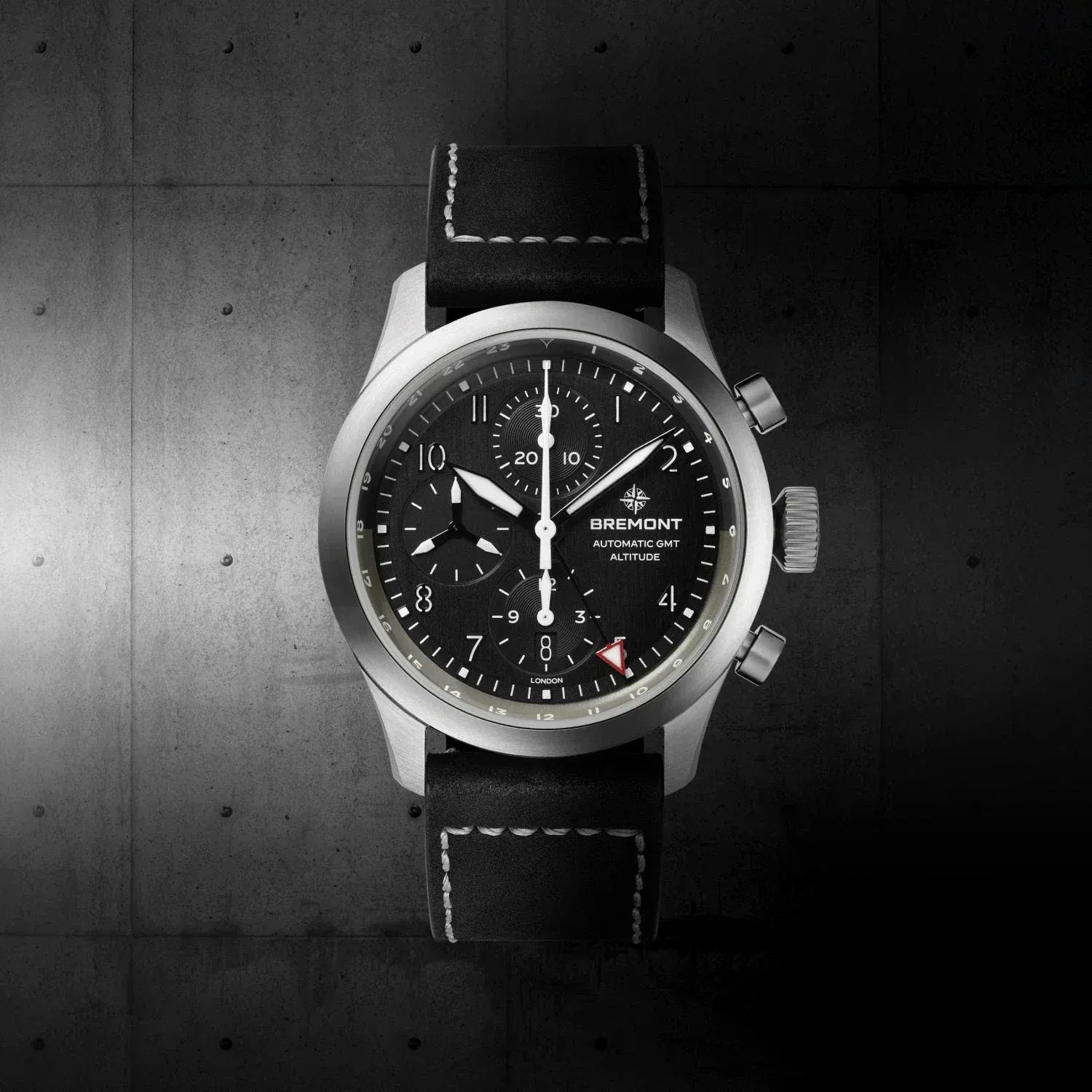 Bremont Altitude Chronograph GMT 42mm Black Dial Steel Men's Watch ALT42-CHR-G-SS-BK-L-S