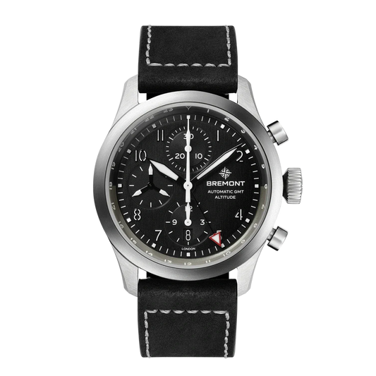 Bremont Altitude Chronograph GMT 42mm Black Dial Steel Men's Watch ALT42-CHR-G-SS-BK-L-S