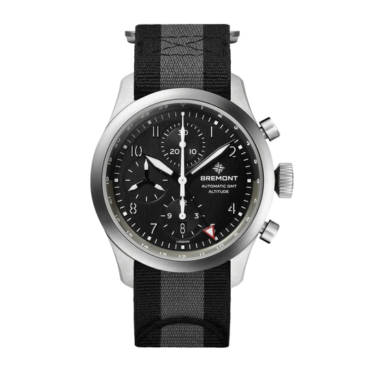 Bremont Altitude Chronograph GMT 42mm Black Dial Steel Men's Watch ALT42-CHR-G-SS-BK-N-S