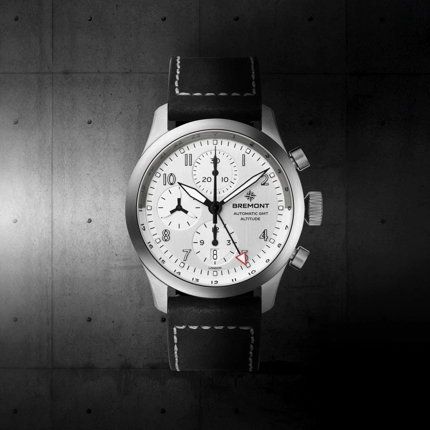 Bremont Altitude Chronograph GMT 42mm Brushed Silver Dial Men's Watch ALT42-CHR-G-SS-SI-L-S