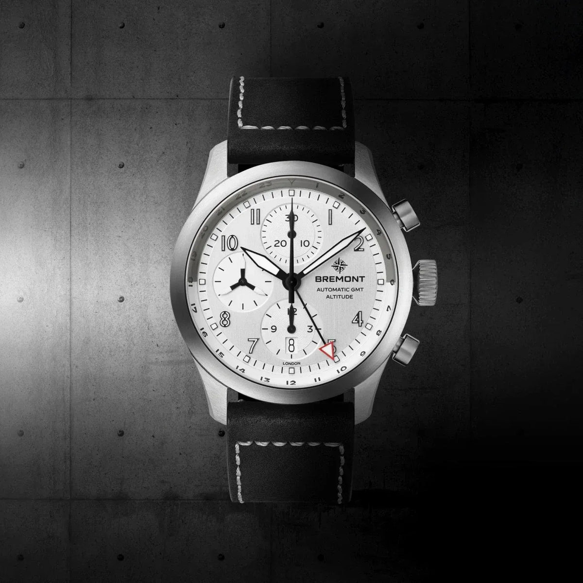 Bremont Altitude Chronograph GMT 42mm Brushed Silver Dial Men's Watch ALT42-CHR-G-SS-SI-L-S