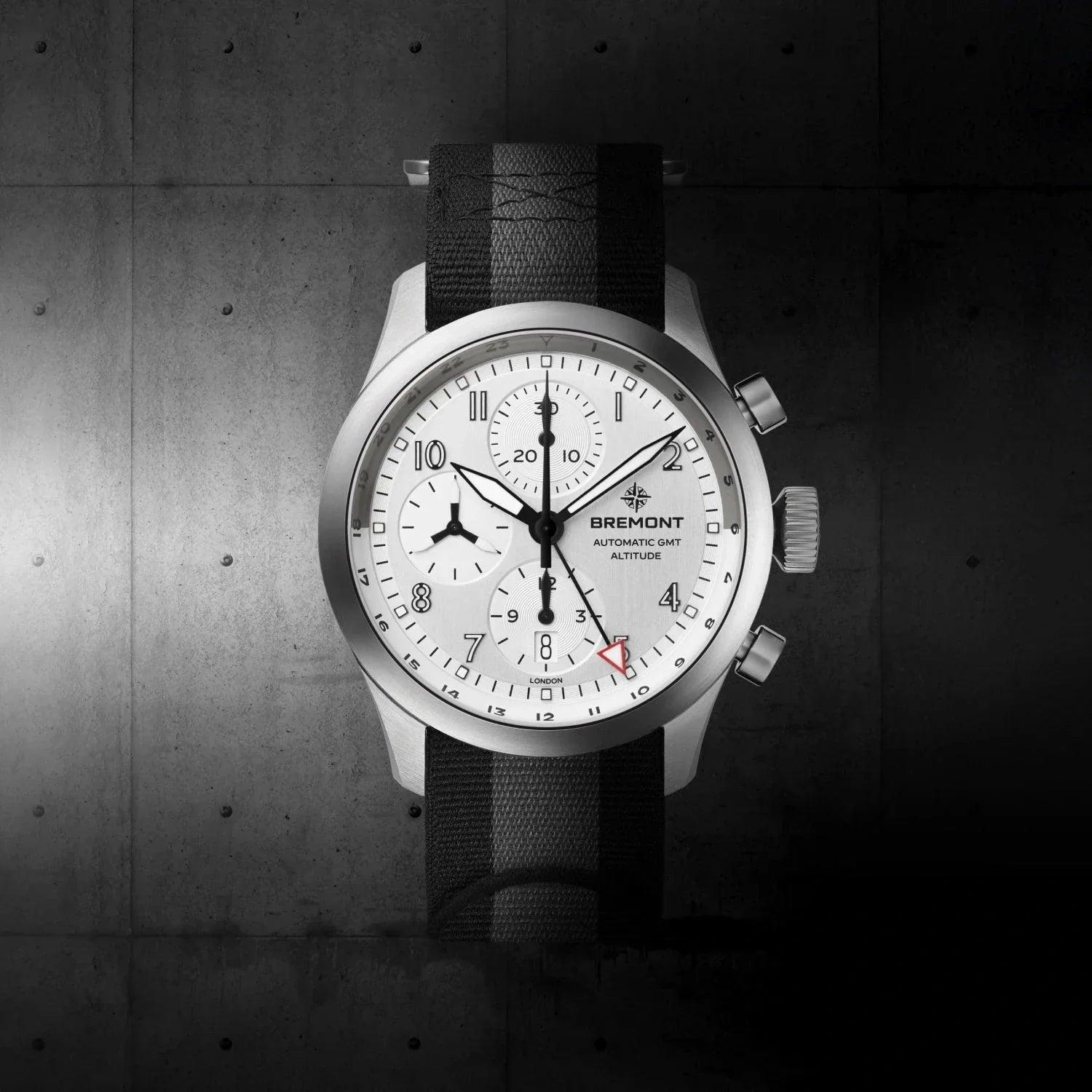 Bremont Altitude Chronograph GMT 42mm Brushed Silver Dial Men's Watch ALT42-CHR-G-SS-SI-N-S