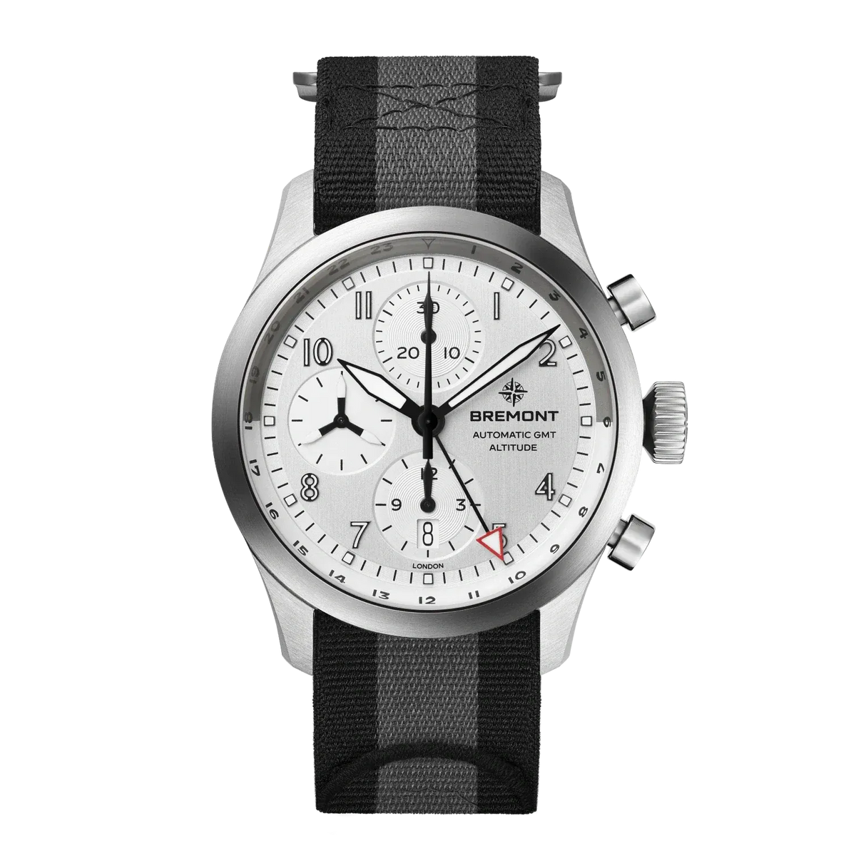 Bremont Altitude Chronograph GMT 42mm Brushed Silver Dial Men's Watch ALT42-CHR-G-SS-SI-N-S