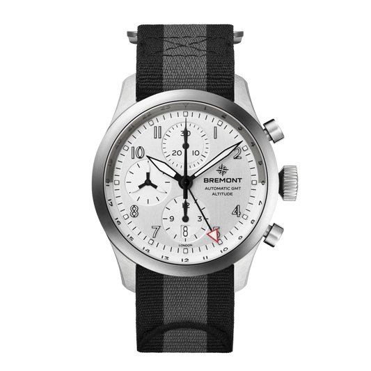 Bremont Altitude Chronograph GMT 42mm Brushed Silver Dial Men's Watch ALT42-CHR-G-SS-SI-N-S