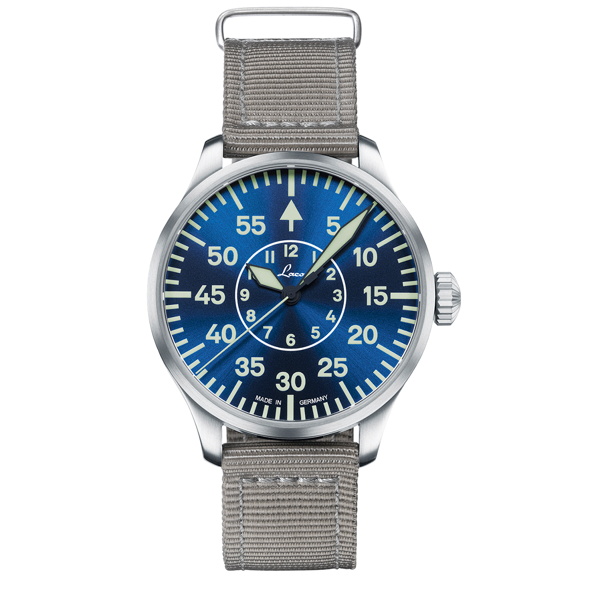 Laco Pilot Watches BASIC Aachen Blaue Stunde 42mm Blue Sunray Dial Men's Watch 862101.2