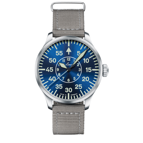 Laco Pilot Watches BASIC Aachen Blaue Stunde 42mm Blue Sunray Dial Men's Watch 862101.2