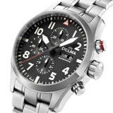 DELMA Commander Chronograph 45mm Black Dial Men's Watch 41702.580.6.038