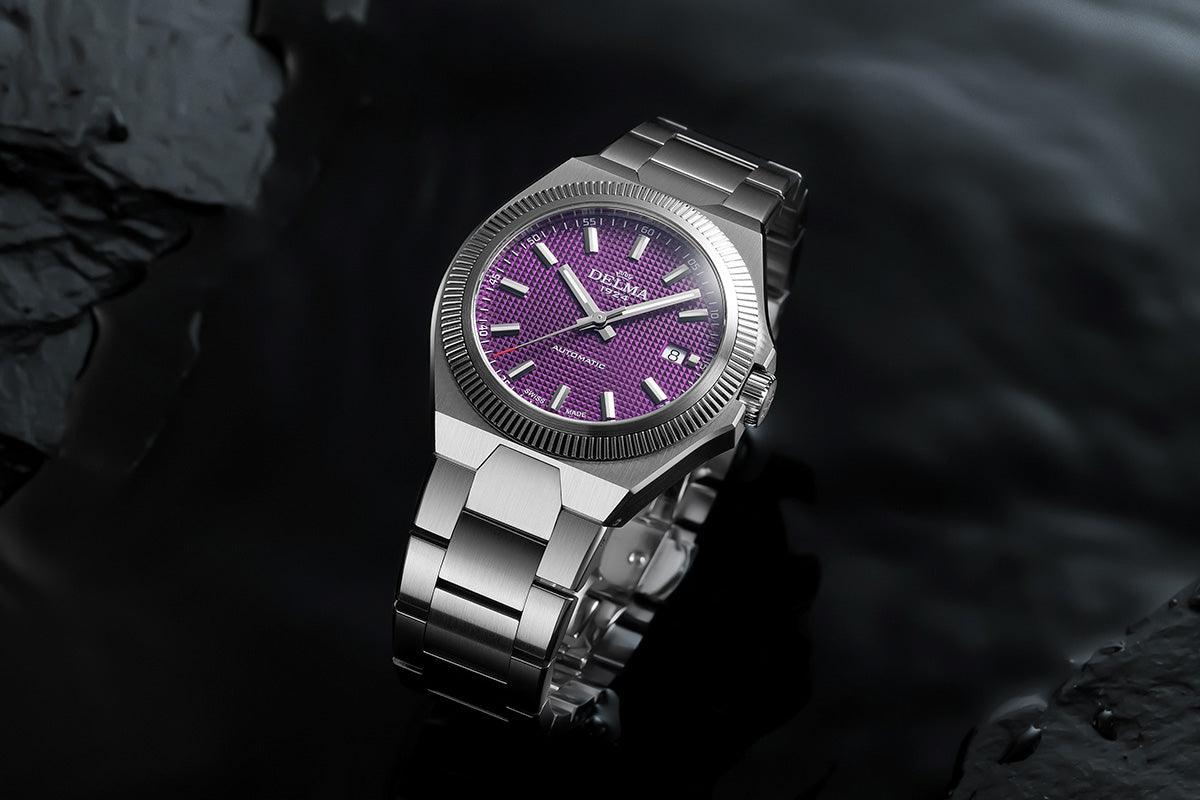 DELMA Midland Automatic 40.5mm Purple Dial Men's Watch 41701.740.6.211