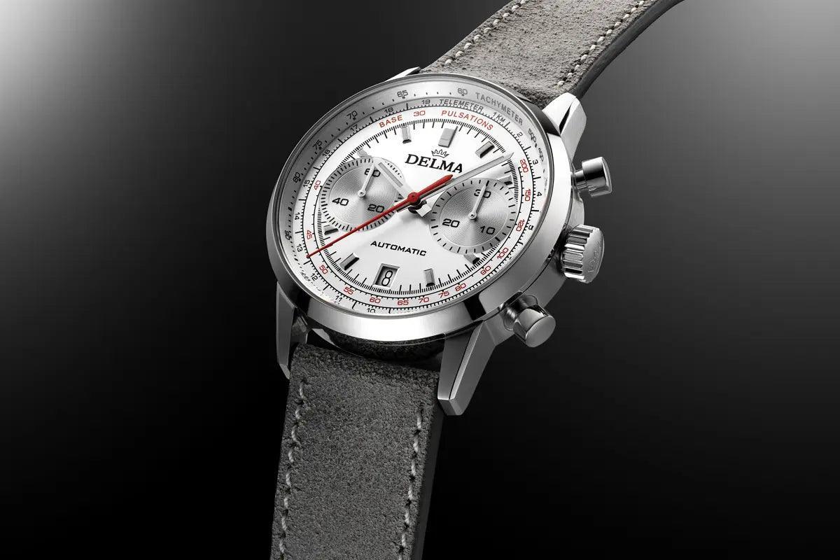 DELMA Continental Pulsometer 42mm Silver Dial Men's Watch 41701.702.6.069