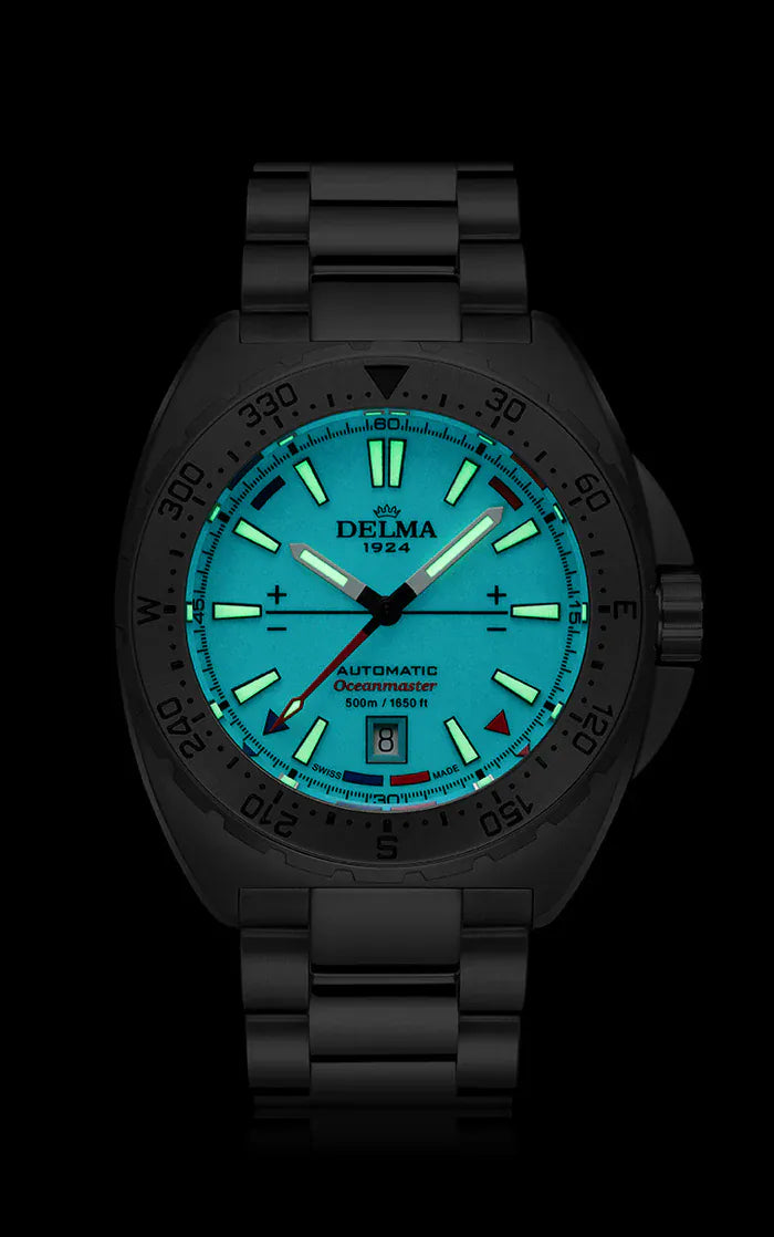 DELMA Oceanmaster Lume 44mm Dark Blue Dial Men's Watch 41701.670.6.199