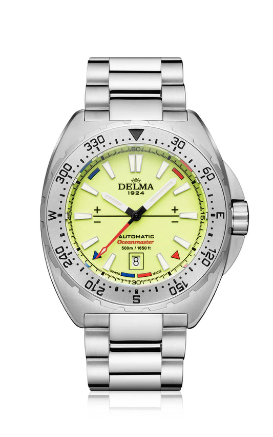 DELMA Oceanmaster Lume 44mm Dark Yellow Dial Men's Watch 41701.670.6.169
