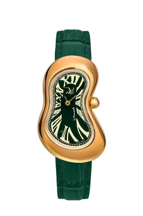EXAEQUO Dali Minuscule Melting Watch 26mm Green Dial Men's Watch DEX0022.0005
