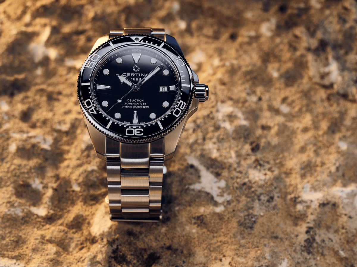 Certina DS Action Diver 43mm Powermatic 80 Black Dial Men's Watch C0326071105100