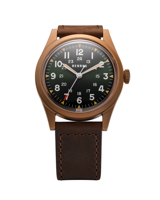 Benrus DTU UB 38mm Black Dial Men's Watch DTU-BR-G-038-03