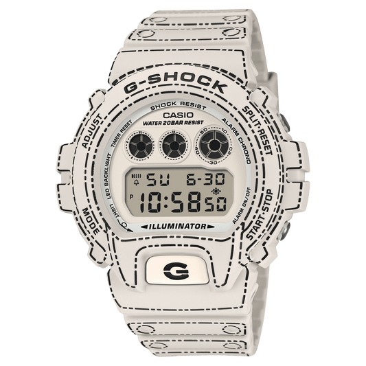 G-Shock Digital 6900 Series 50mm White/Digital Dial Men's Watch DW6900RGM-5
