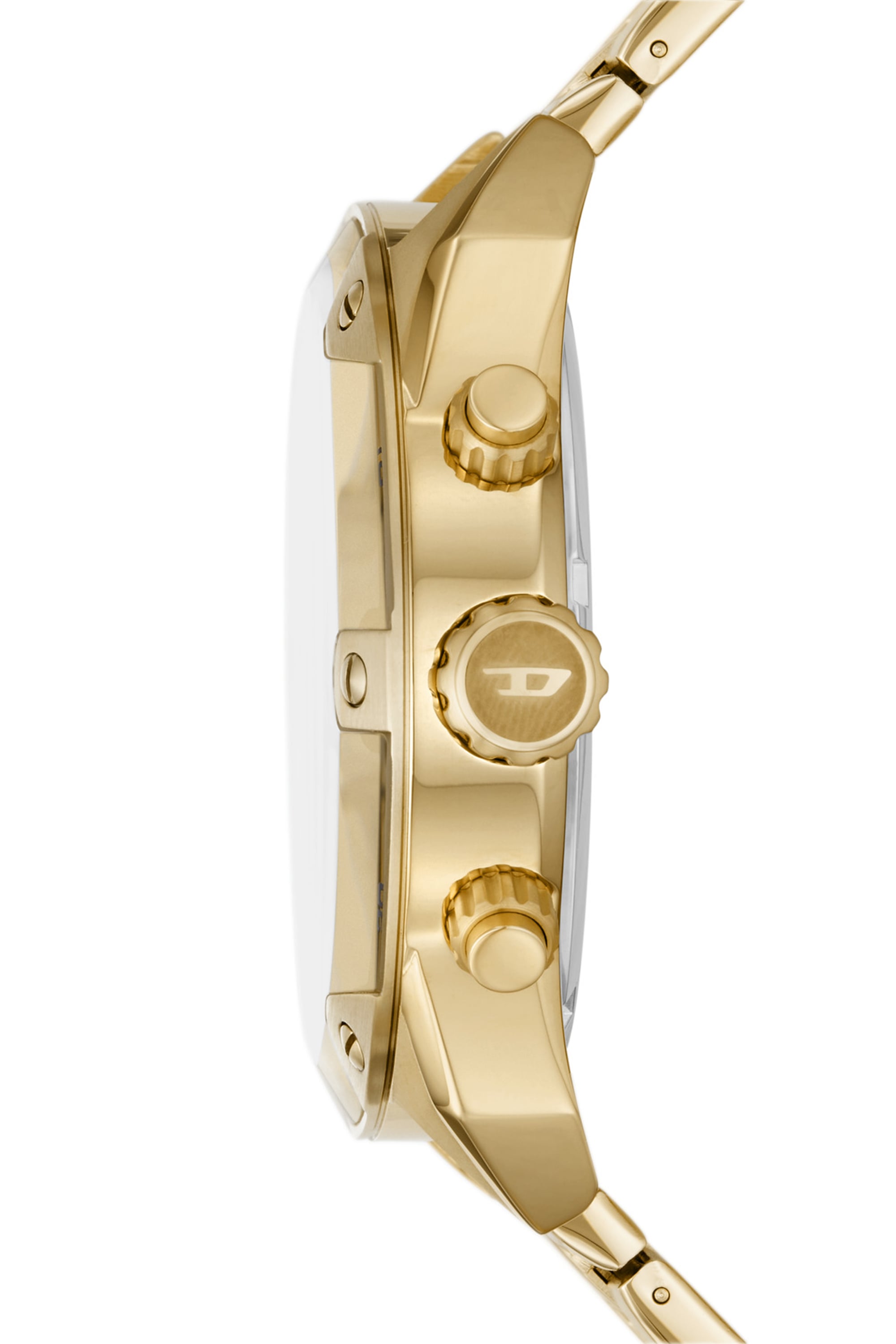 Diesel Spiked 49mm Gold Dial Men's Watch DZ4608