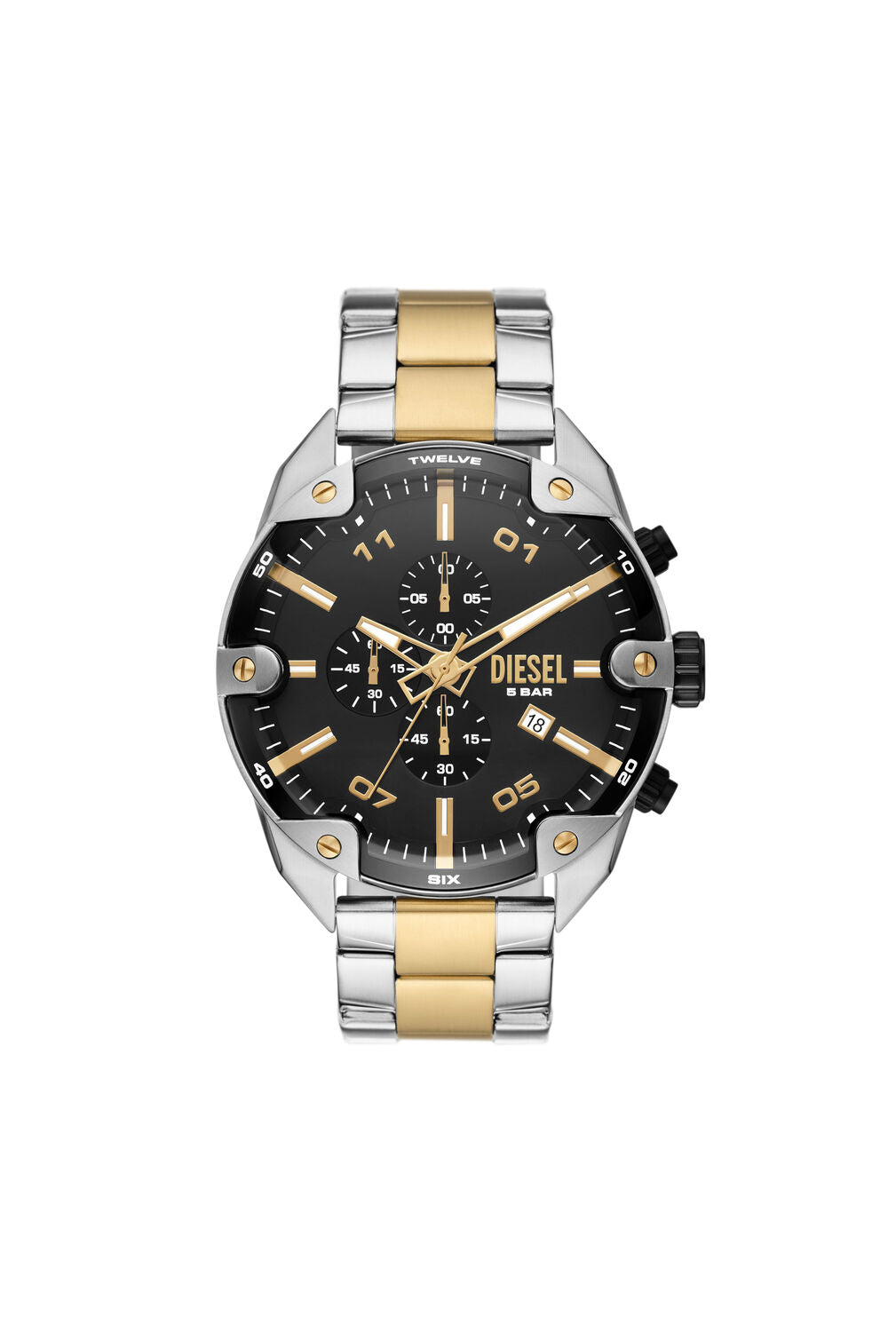 Diesel Spiked 49mm Black Dial Men's Watch DZ4627