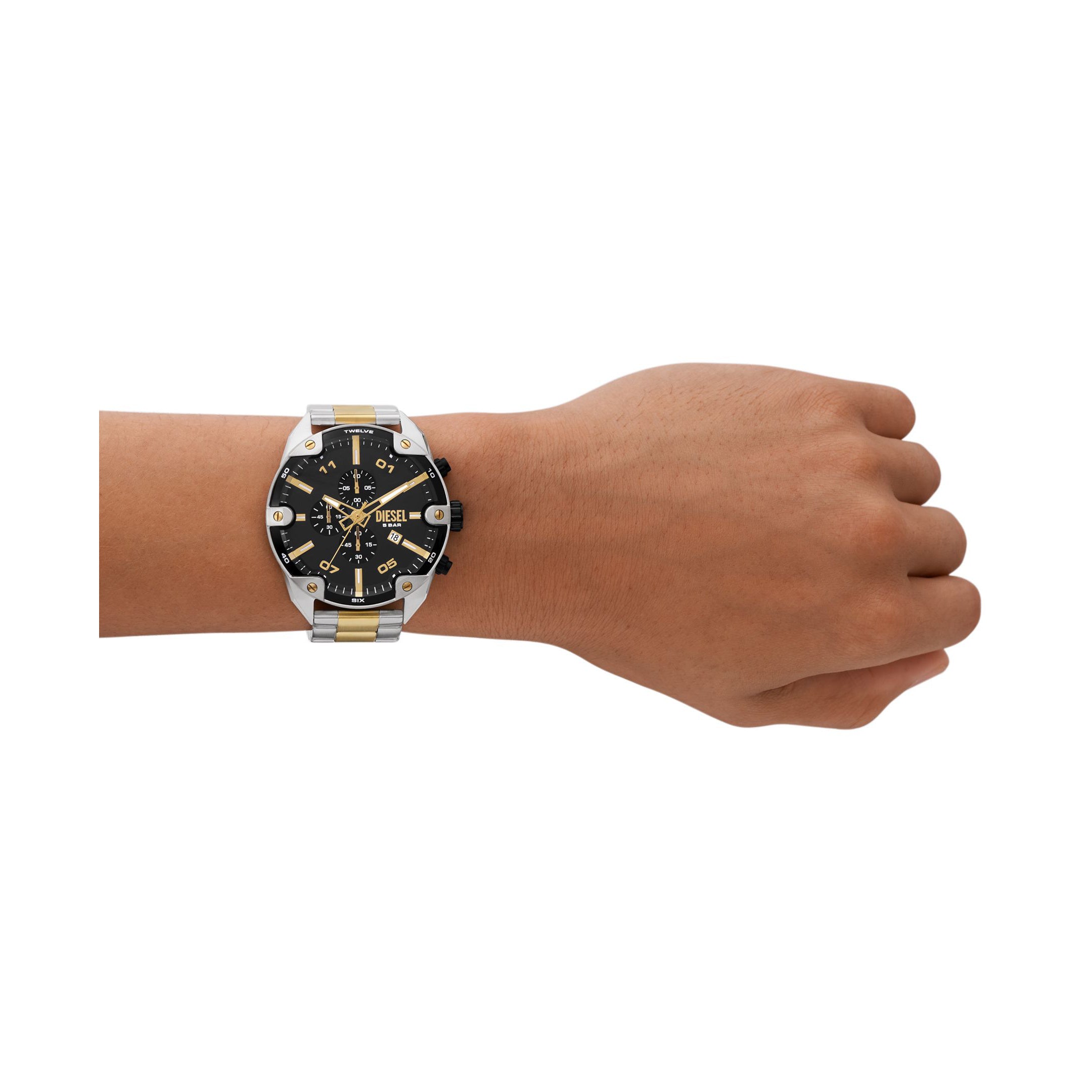 Diesel Spiked 49mm Black Dial Men's Watch DZ4627