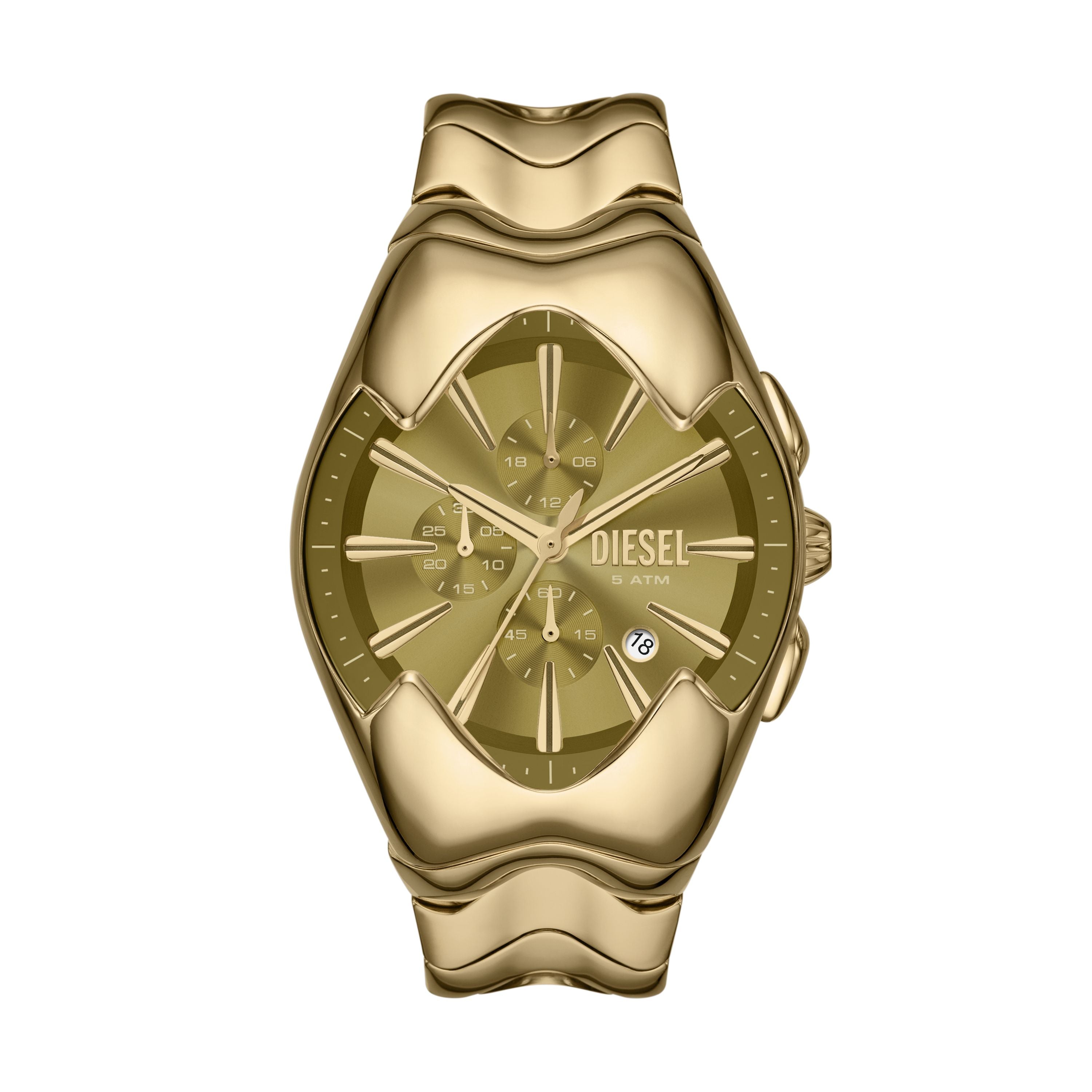 Diesel Mercurial 45mm Gold Dial Men's Watch DZ4681