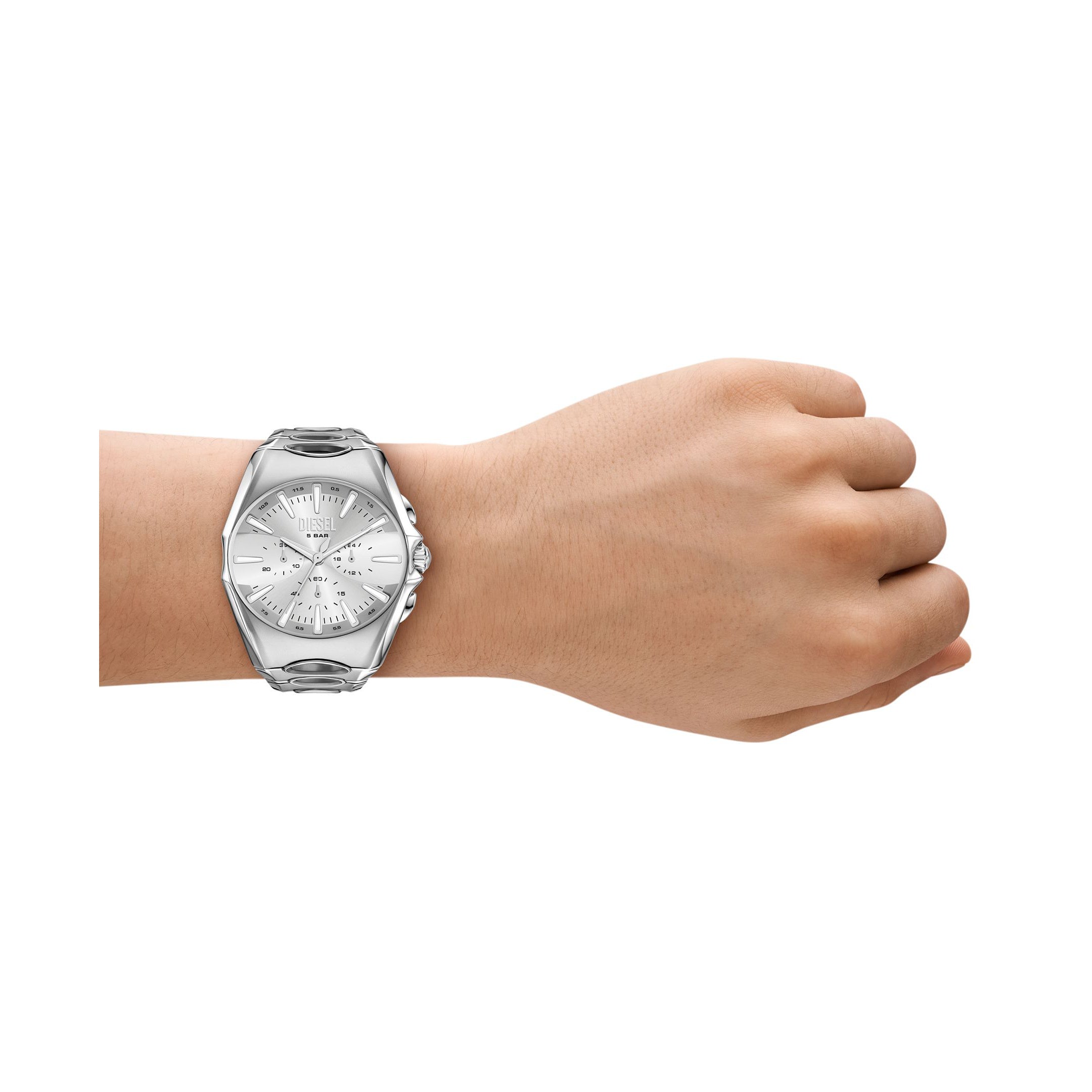 Diesel D-Curve 49mm Silver Dial Men's Watch DZ4694