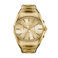 Diesel D-Curve 49mm Gold Dial Men's Watch DZ4695