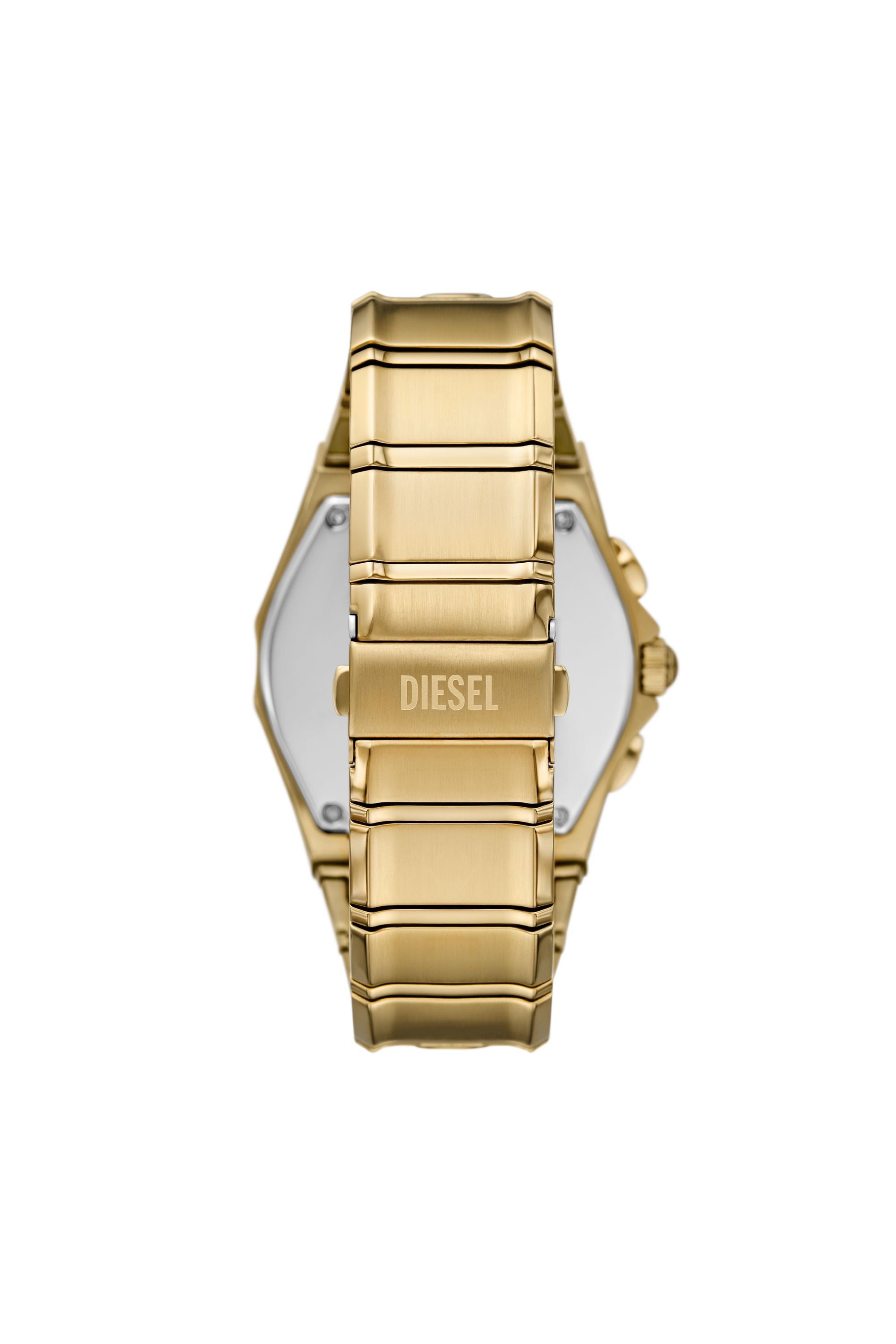 Diesel D-Curve 44mm Gold Dial Men's Watch DZ4695