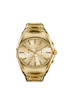 Diesel D-Curve 44mm Gold Dial Men's Watch DZ4695