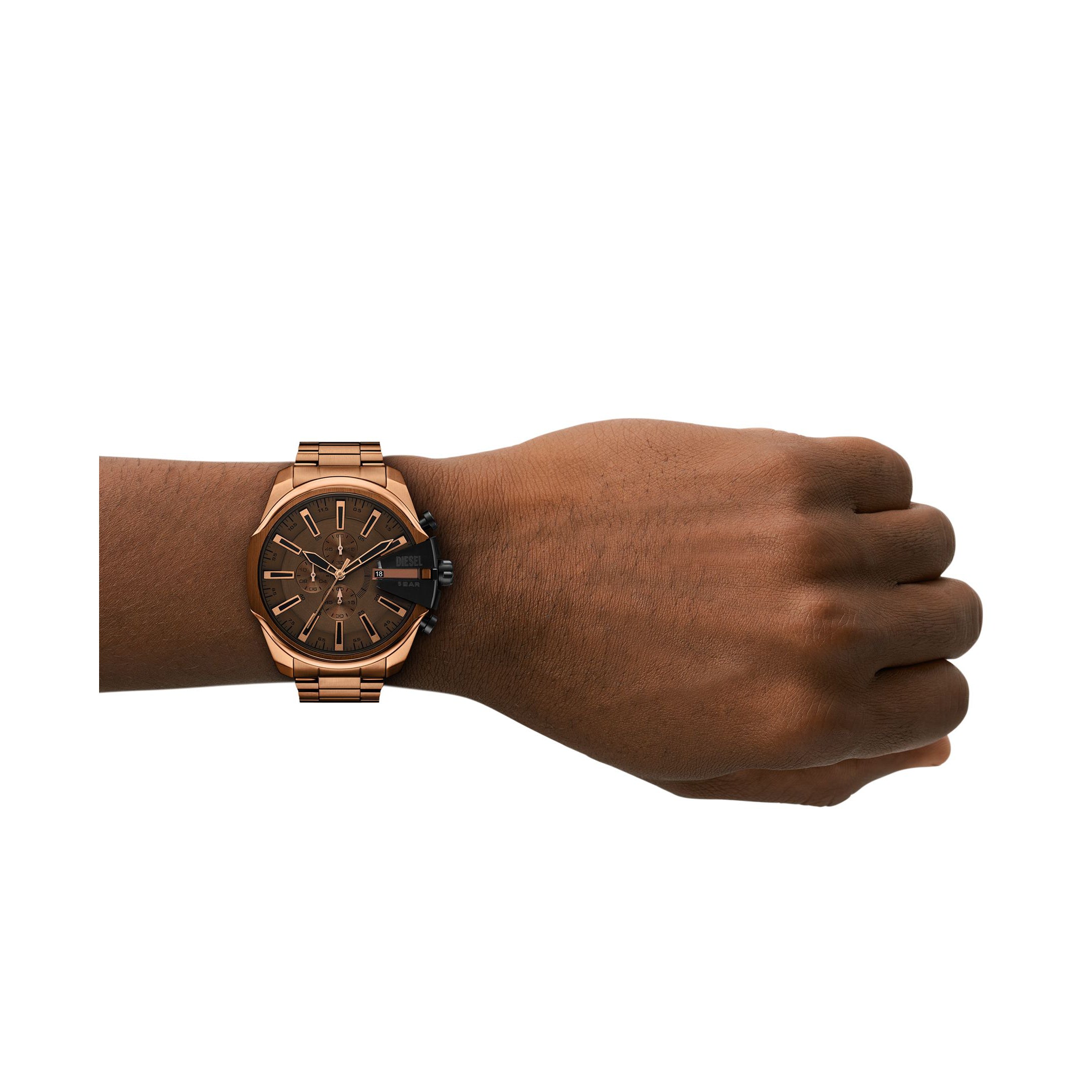Diesel Mega Chief Slim 48mm Brown Dial Men's Watch DZ4697