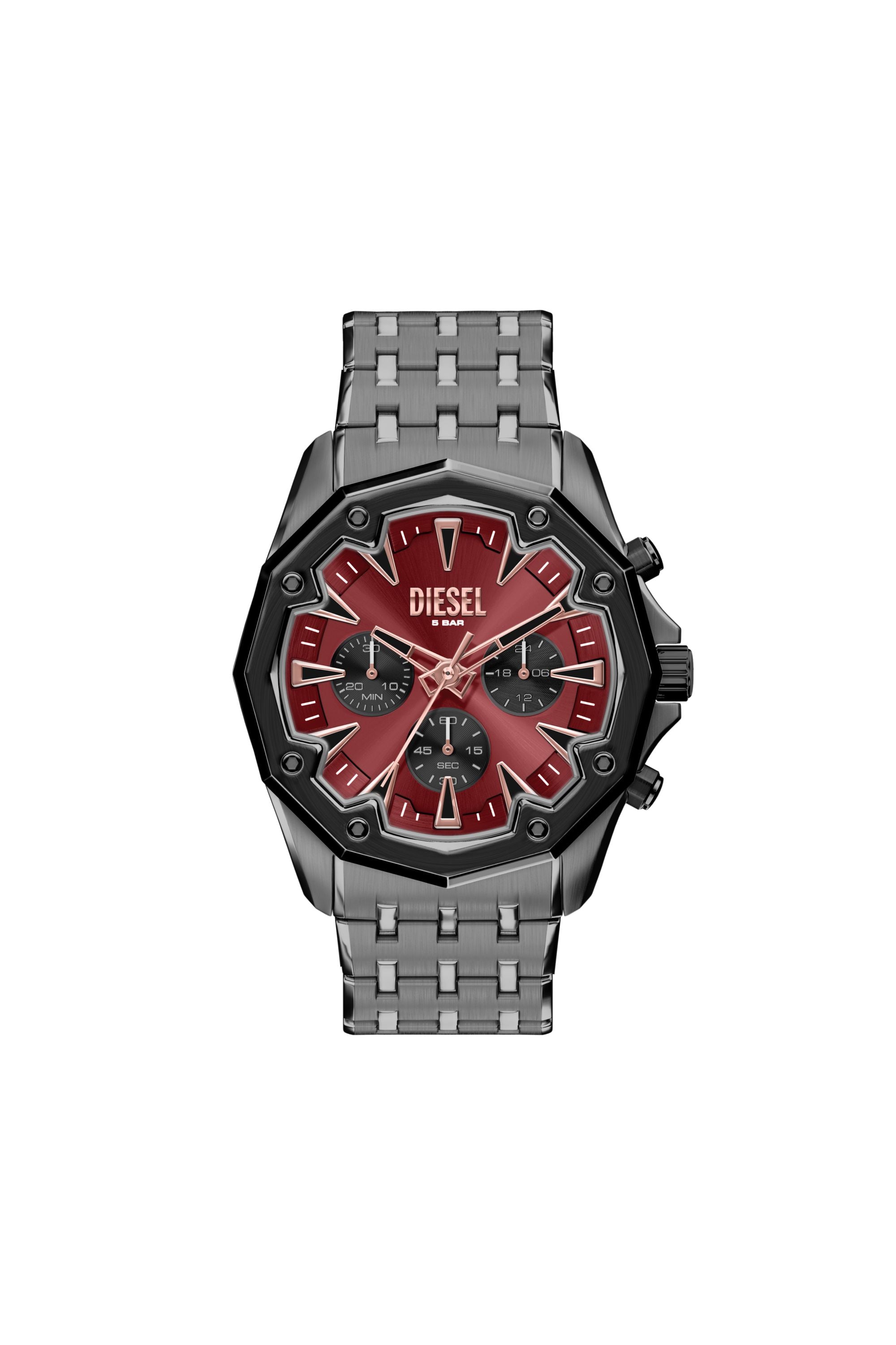 Diesel Stinger 46mm Burgundy Dial Men's Watch DZ4715