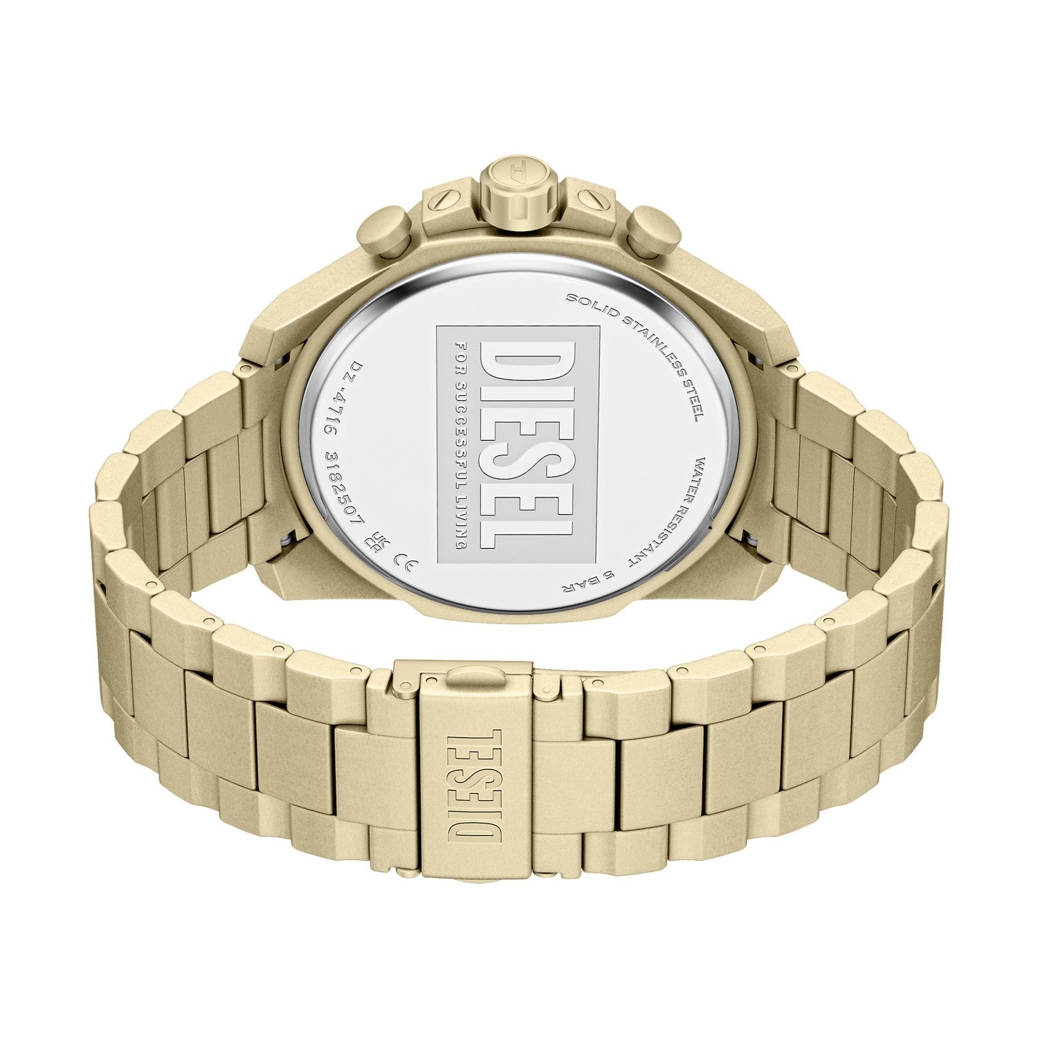Diesel Mega Chief Slim 48mm Gold Dial Men's Watch DZ4716