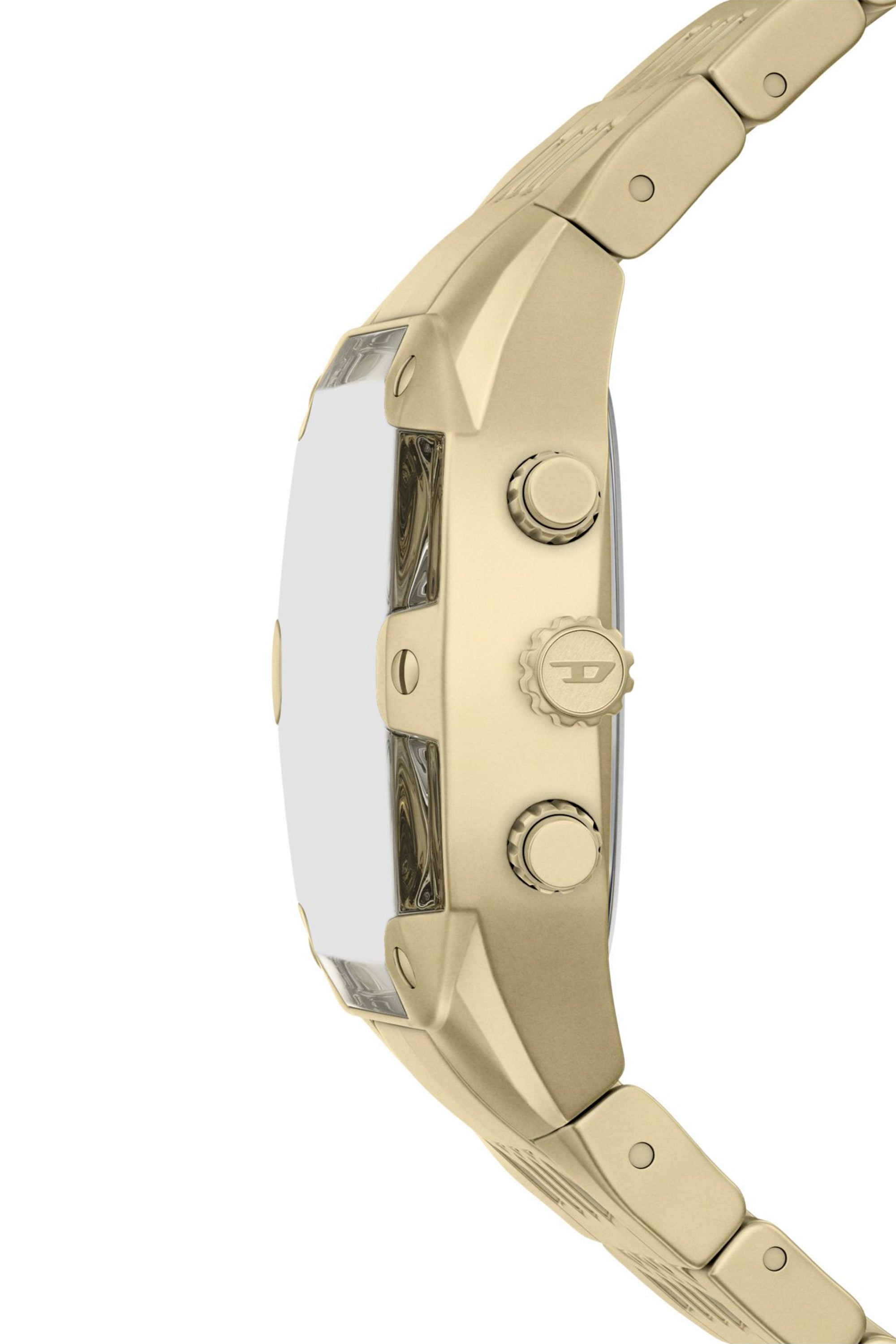Diesel Spiked Cushion 45mm Gold Dial Men's Watch DZ4718