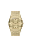 Diesel Spiked Cushion 45mm Gold Dial Men's Watch DZ4718