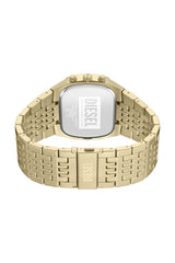 Diesel Spiked Cushion 45mm Gold Dial Men's Watch DZ4718