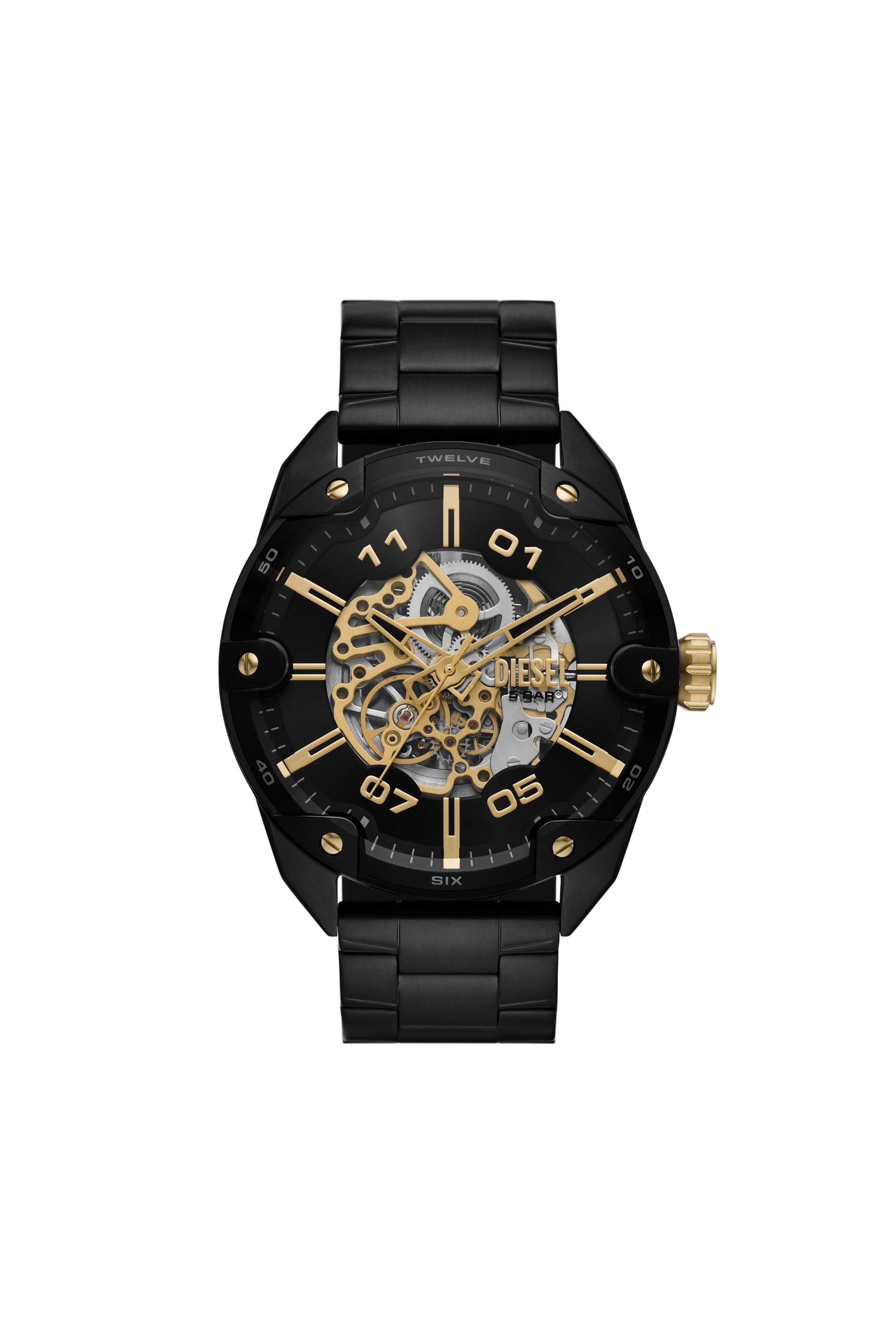 Diesel Spiked 49mm Black Dial Men's Watch DZ4719