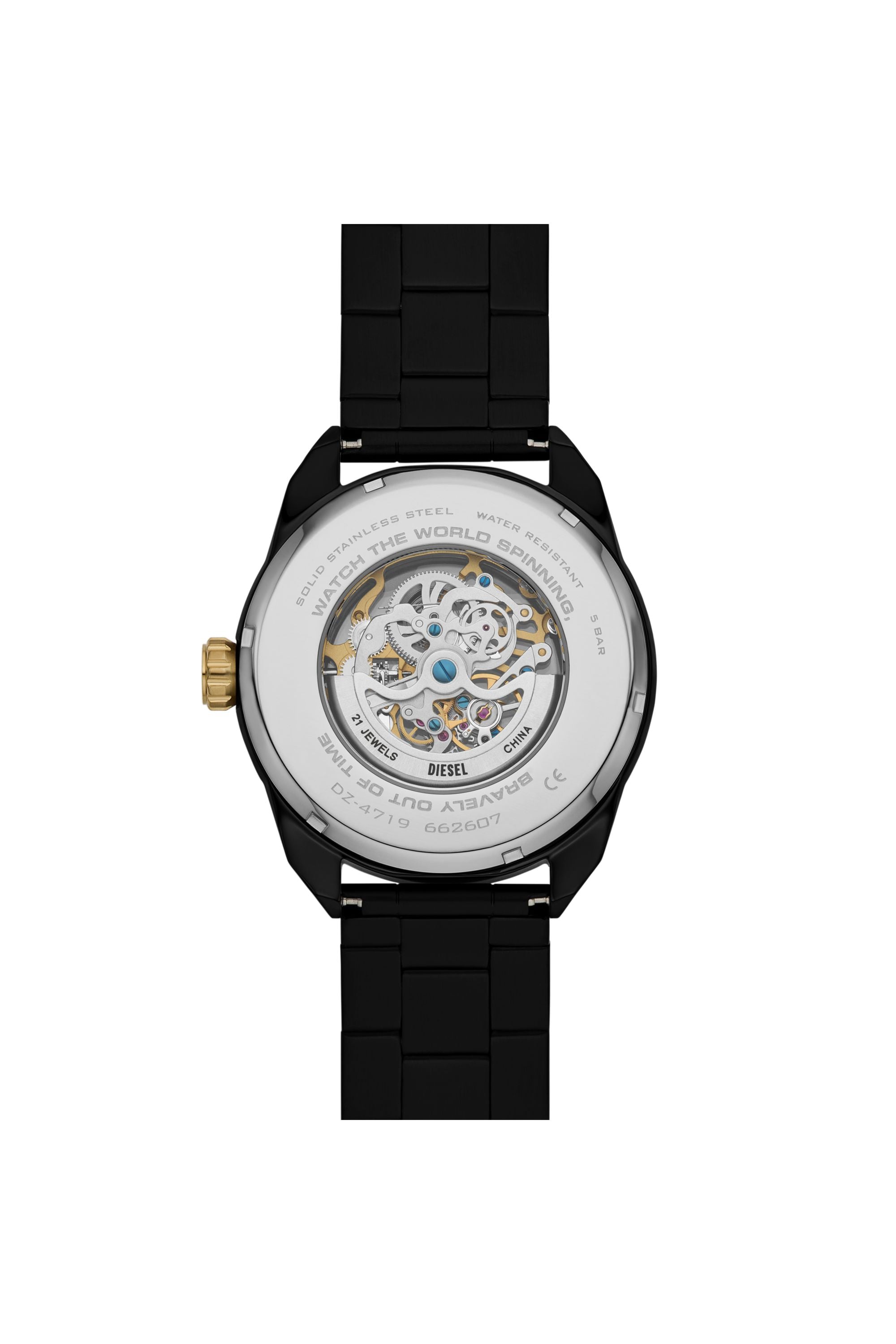 Diesel Spiked 49mm Black Dial Men's Watch DZ4719
